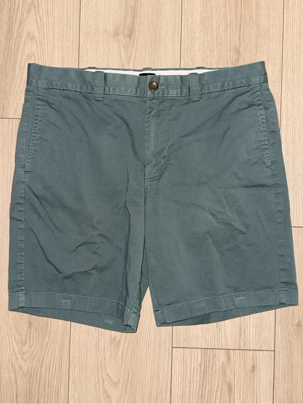 J Crew 9” Inseam Mens 34 Sage Outdoor Active Golf Golfing Tennis Work-wear Short